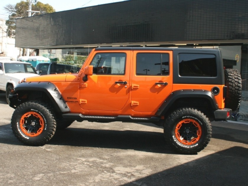 Jeep ラングラー JK タイヤカバー オレンジ Jeep ジープ ラングラー JK